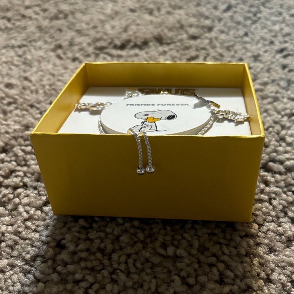 Peanuts Silver Charm Bracelet with Characters - Picture 8 of 10